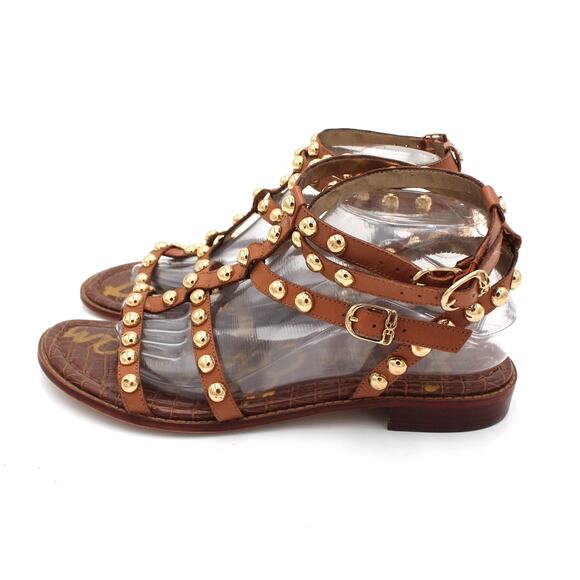 Sam Edelman Gladiator Sandal Womens Size 9.5 Studded Flats Leather Eavan - Picture 2 of 8